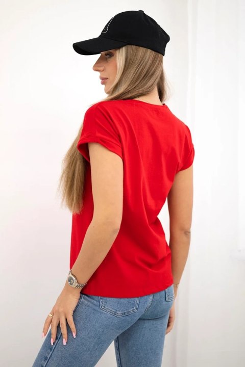 Bluzka Shopping is my cardio czerwona Bluzka Shopping is my cardio czerwona