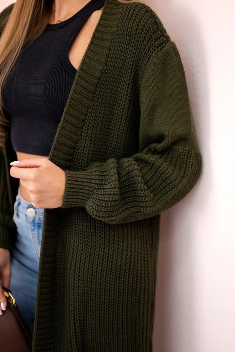 Sweter długi kardigan khaki Sweter długi kardigan khaki