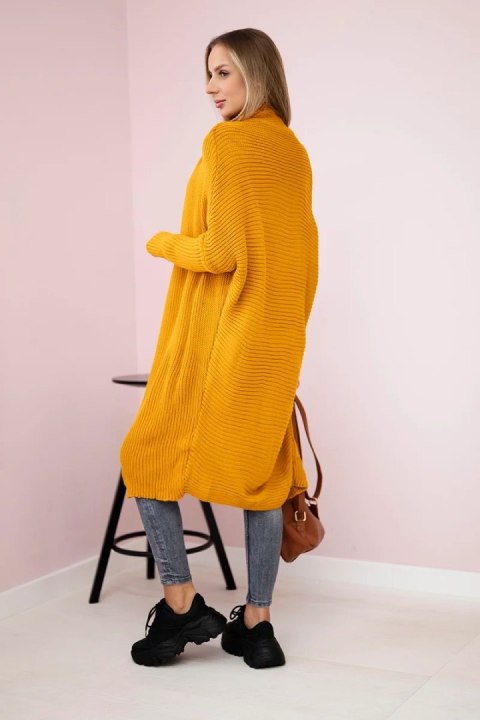 Sweter z rękawami typu nietoperz musztardowy Sweter z rękawami typu nietoperz musztardowy