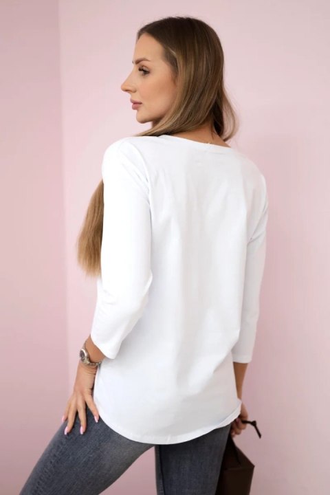 Bluzka z nadrukiem Summer Girl biała Bluzka z nadrukiem Summer Girl biała