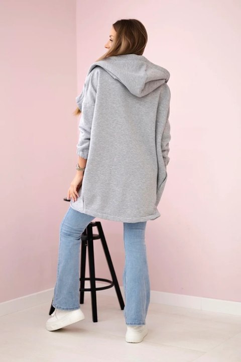 Bluza z krótkim suwakiem szara Bluza z krótkim suwakiem szara
