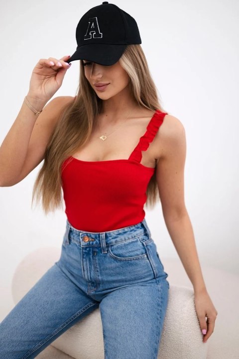 Bluzka body na ramiączkach czerwona Bluzka body na ramiączkach czerwona