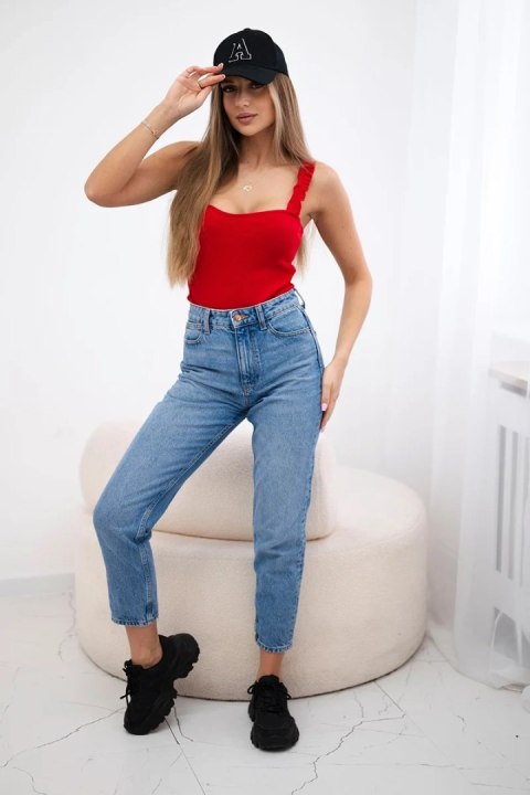 Bluzka body na ramiączkach czerwona Bluzka body na ramiączkach czerwona