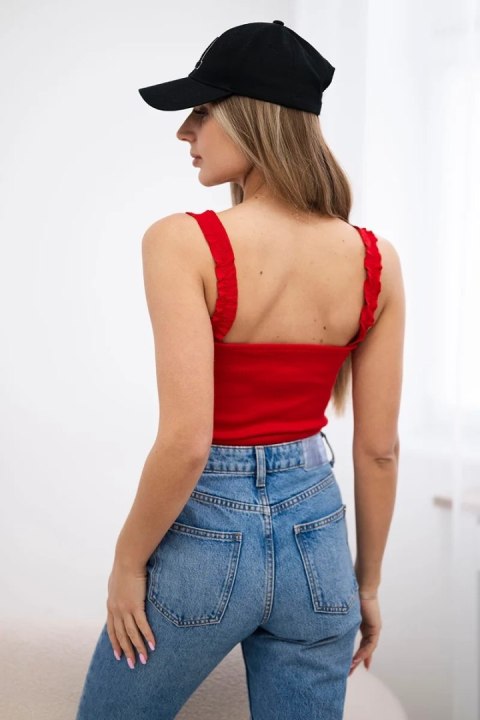 Bluzka body na ramiączkach czerwona Bluzka body na ramiączkach czerwona