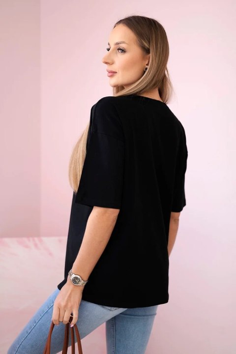 Bluzka z nadrukiem Magic czarna Bluzka z nadrukiem Magic czarna