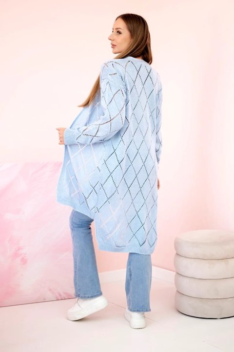 Sweter z geometrycznym wzorem niebieski Sweter z geometrycznym wzorem niebieski