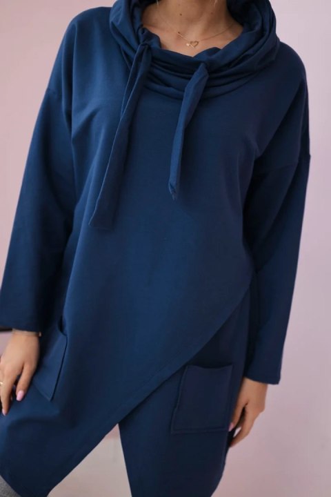 Tunika z kopertowym przodem Oversize jeansowa Tunika z kopertowym przodem Oversize jeansowa