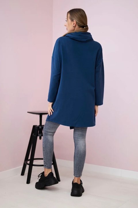 Tunika z kopertowym przodem Oversize jeansowa Tunika z kopertowym przodem Oversize jeansowa