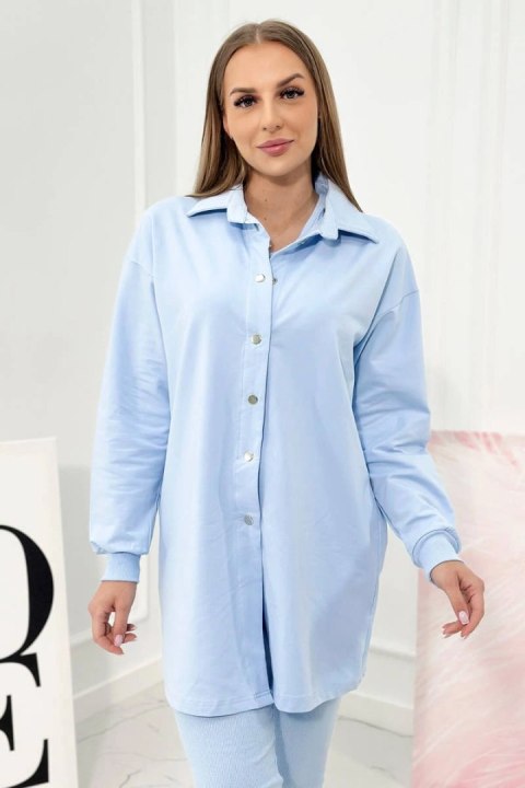 Komplet 3-częściowy bluza, top i legginsy niebieski Komplet 3-częściowy bluza, top i legginsy niebieski