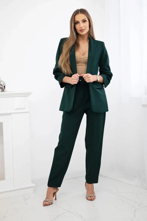 Komplet elegancki marynarki ze spodniami ciemny zielony Komplet elegancki marynarki ze spodniami ciemny zielony