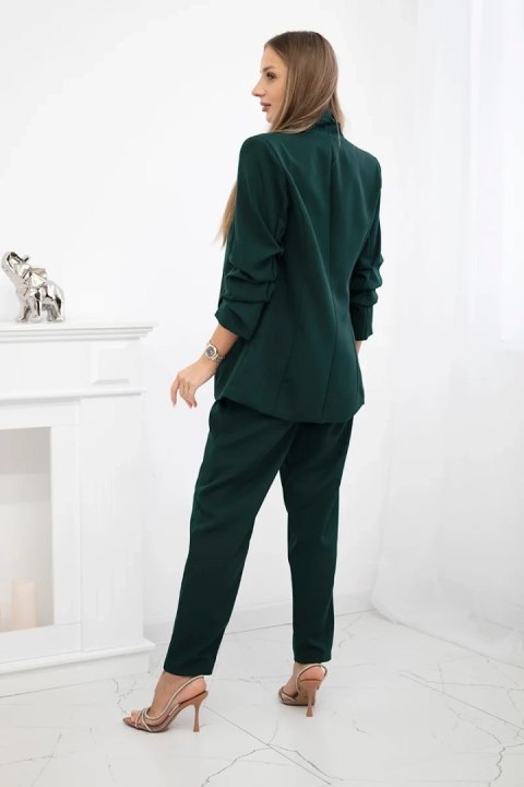 Komplet elegancki marynarki ze spodniami ciemny zielony Komplet elegancki marynarki ze spodniami ciemny zielony