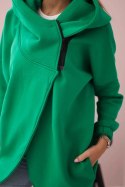 Bluza z krótkim suwakiem jasno zielona