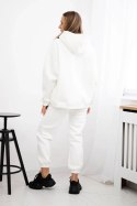Komplet bawełniany ocieplany bluza + spodnie Brooklyn ecru