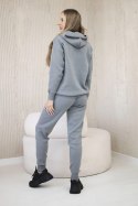 Komplet sweterkowy Bluza + Spodnie ciemny szary