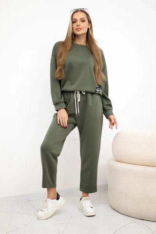 Komplet masełko bluza + spodnie khaki