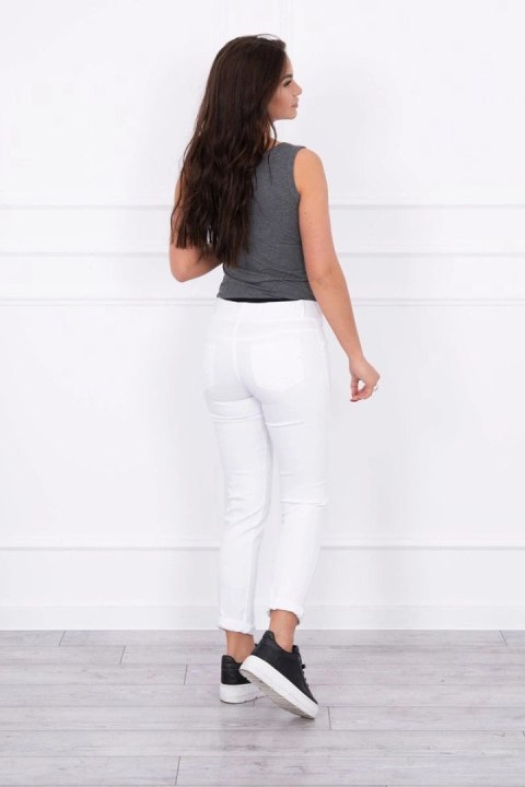 Spodnie kolorowy jeans białe Spodnie kolorowy jeans białe