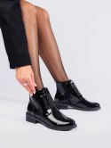 Eleganckie botki damskie na płaskim obcasie - 36