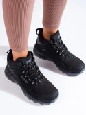 Wysokie buty trekkingowe damskie DK Softshell czarno-szare - 39