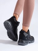 Wysokie buty trekkingowe damskie DK Softshell czarno-szare - 39