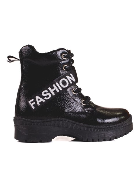 Botki dziewczęce Potocki fashion czarne - 27