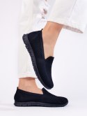 Wsuwane trampki slip on granatowe - 37