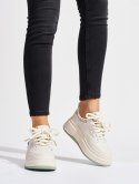 Damskie beżowe sneakersy na grubej podeszwie - 40