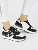 Czarne wygodne sneakersy damskie - 38