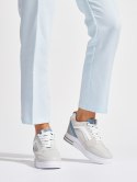 Damskie szare sneakersy z ukrytą koturną - 38