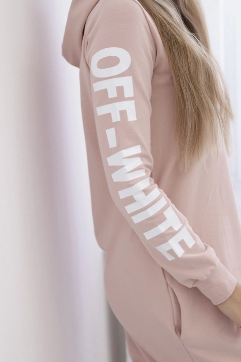 Sukienka Off White pudrowy beż uniwersalny