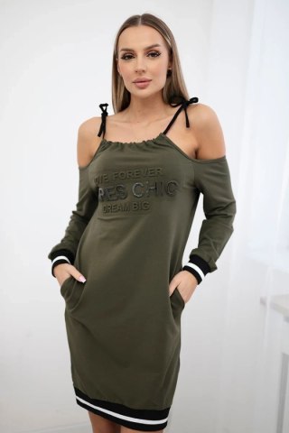 Sukienka Tres Chic khaki uniwersalny