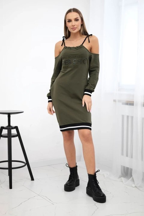 Sukienka Tres Chic khaki uniwersalny