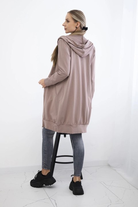 Bluza sukienkowa z kapturem cappuccino uniwersalny
