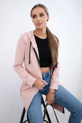 Bluza sukienkowa z kapturem ciemny pudrowy róż uniwersalny