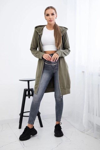 Bluza sukienkowa z kapturem khaki uniwersalny