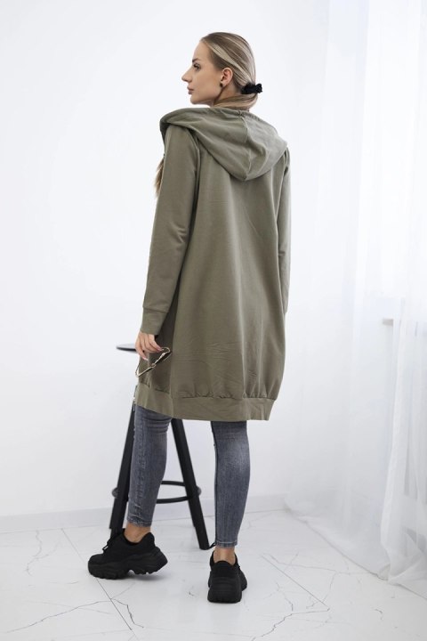 Bluza sukienkowa z kapturem khaki uniwersalny