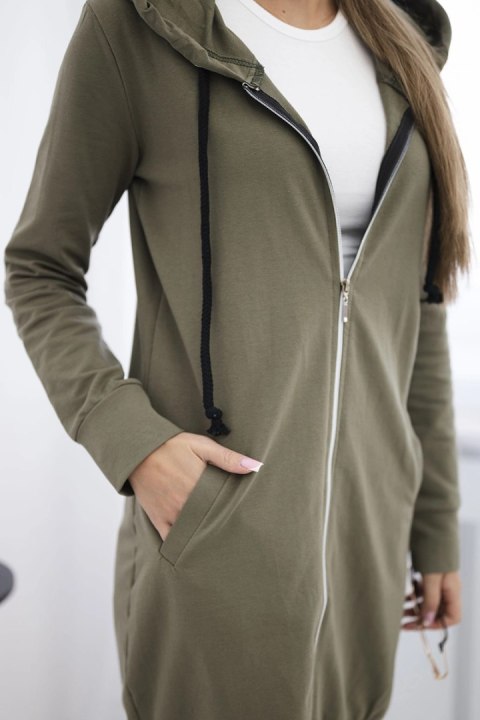 Bluza sukienkowa z kapturem khaki uniwersalny