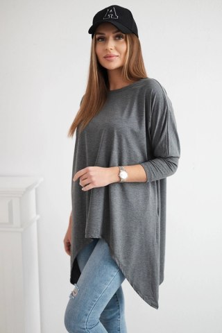 Bluzka oversize grafit melanż uniwersalny