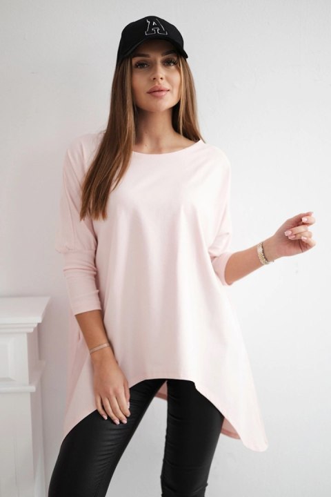 Bluzka oversize pudrowy róż uniwersalny