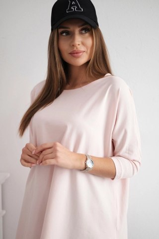 Bluzka oversize pudrowy róż uniwersalny