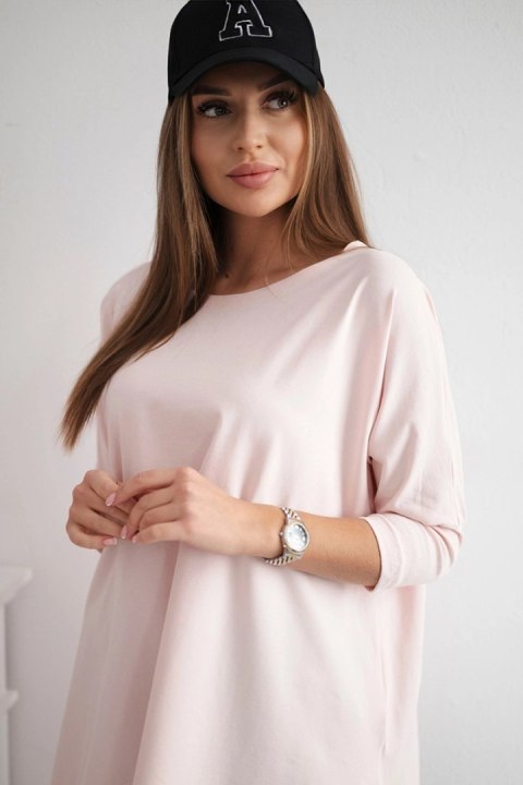 Bluzka oversize pudrowy róż uniwersalny