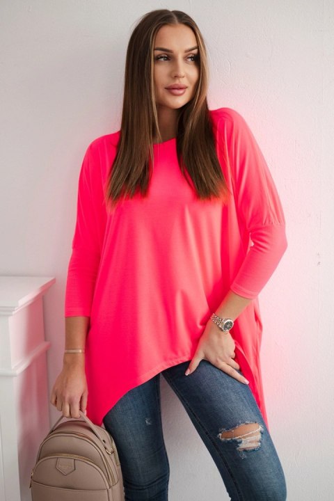 Bluzka oversize różowy neon uniwersalny