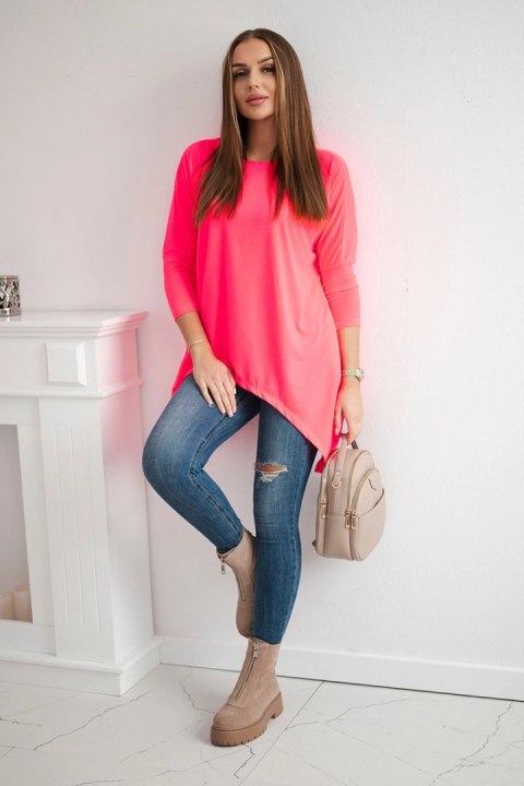 Bluzka oversize różowy neon uniwersalny