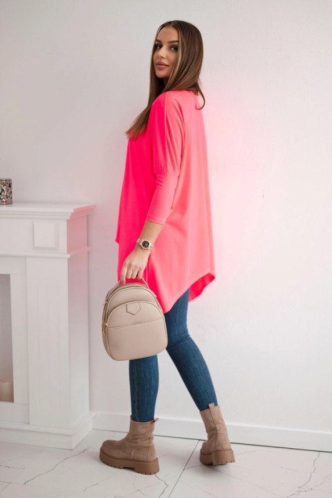 Bluzka oversize różowy neon uniwersalny