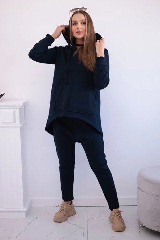 Komplet ze spodniami Baggy granatowy uniwersalny