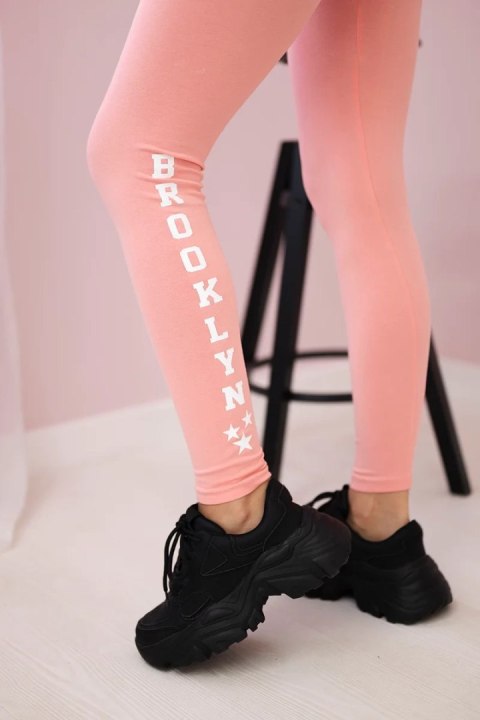 Spodnie leginsy Brooklyn morelowe uniwersalny