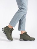 Zielone ocieplane buty trekkingowe - 36