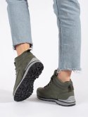 Zielone ocieplane buty trekkingowe - 36