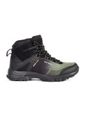 Czarno-zielone buty trekkingowe - 38