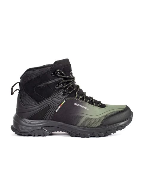 Czarno-zielone buty trekkingowe - 38