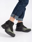 Czarno-zielone buty trekkingowe - 38